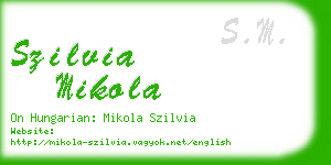 szilvia mikola business card